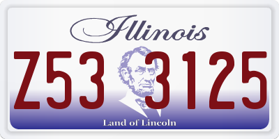 IL license plate Z533125