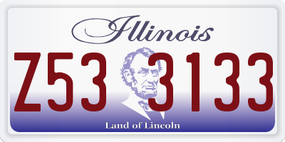 IL license plate Z533133