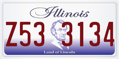 IL license plate Z533134