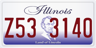 IL license plate Z533140