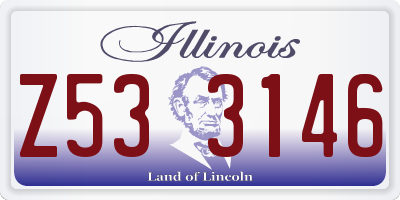 IL license plate Z533146