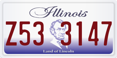IL license plate Z533147