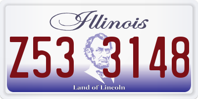 IL license plate Z533148