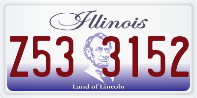 IL license plate Z533152