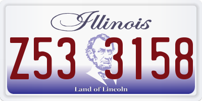 IL license plate Z533158