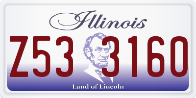 IL license plate Z533160