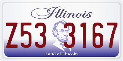 IL license plate Z533167