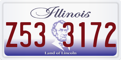 IL license plate Z533172