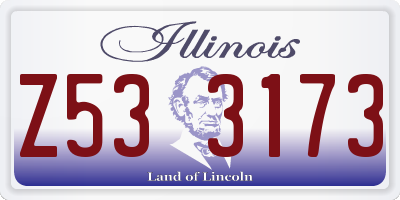 IL license plate Z533173