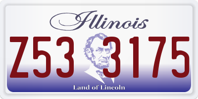 IL license plate Z533175