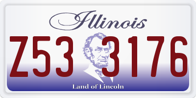 IL license plate Z533176