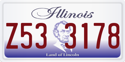 IL license plate Z533178