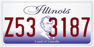 IL license plate Z533187