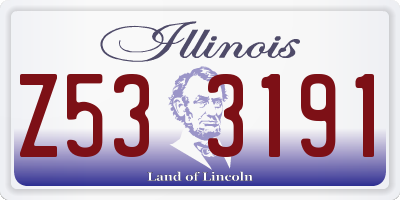 IL license plate Z533191