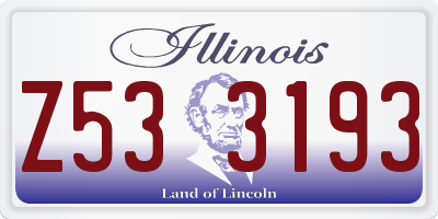 IL license plate Z533193
