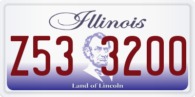 IL license plate Z533200