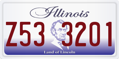 IL license plate Z533201