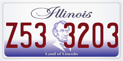 IL license plate Z533203