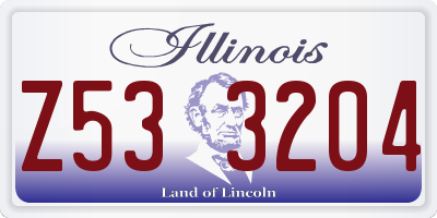 IL license plate Z533204