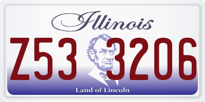 IL license plate Z533206
