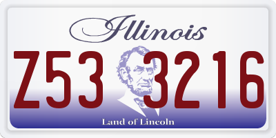 IL license plate Z533216