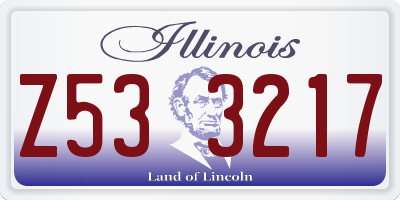 IL license plate Z533217