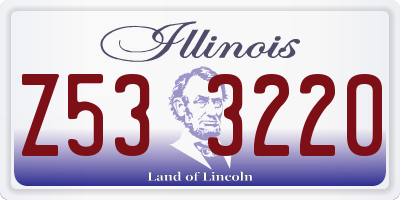 IL license plate Z533220