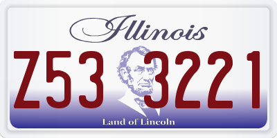 IL license plate Z533221