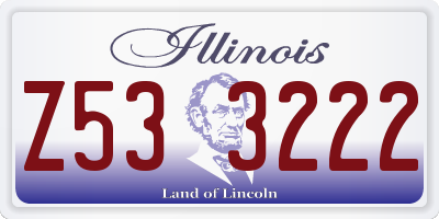 IL license plate Z533222