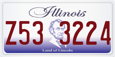 IL license plate Z533224