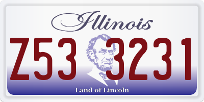 IL license plate Z533231