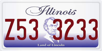 IL license plate Z533233