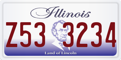 IL license plate Z533234
