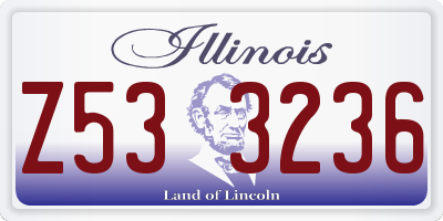IL license plate Z533236
