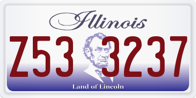 IL license plate Z533237