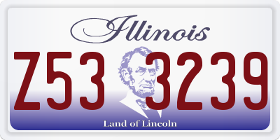 IL license plate Z533239