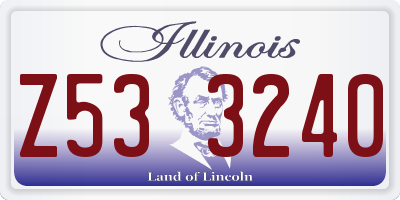 IL license plate Z533240