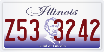 IL license plate Z533242