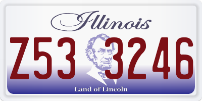 IL license plate Z533246