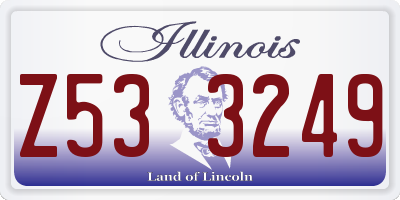IL license plate Z533249