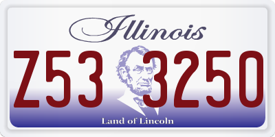 IL license plate Z533250