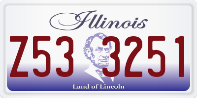 IL license plate Z533251