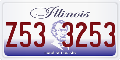 IL license plate Z533253