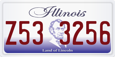 IL license plate Z533256