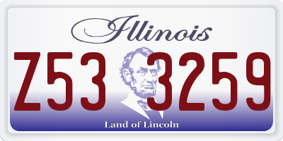 IL license plate Z533259