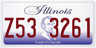 IL license plate Z533261