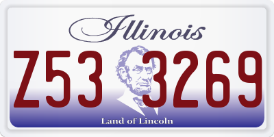 IL license plate Z533269