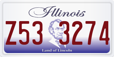 IL license plate Z533274