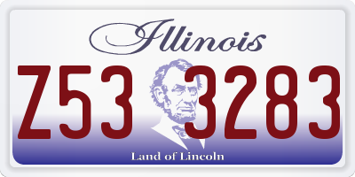 IL license plate Z533283