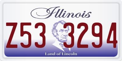 IL license plate Z533294